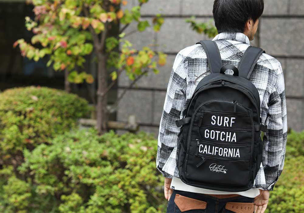 撥水 フロント ジップ リュック