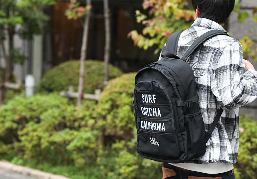 撥水 フロント ジップ リュック