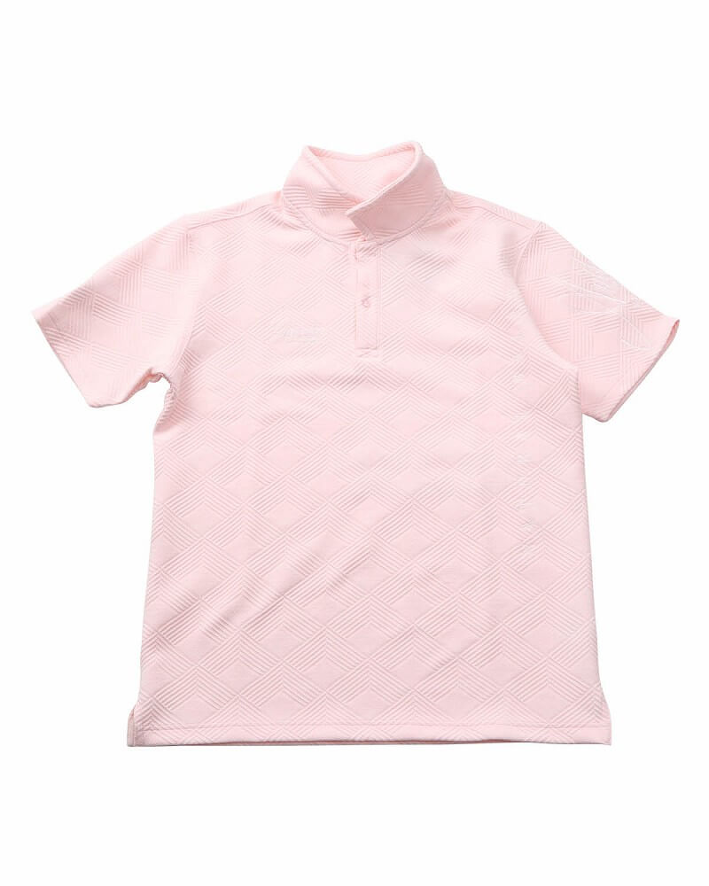 ドライ幾何学ジャカードポロシャツ