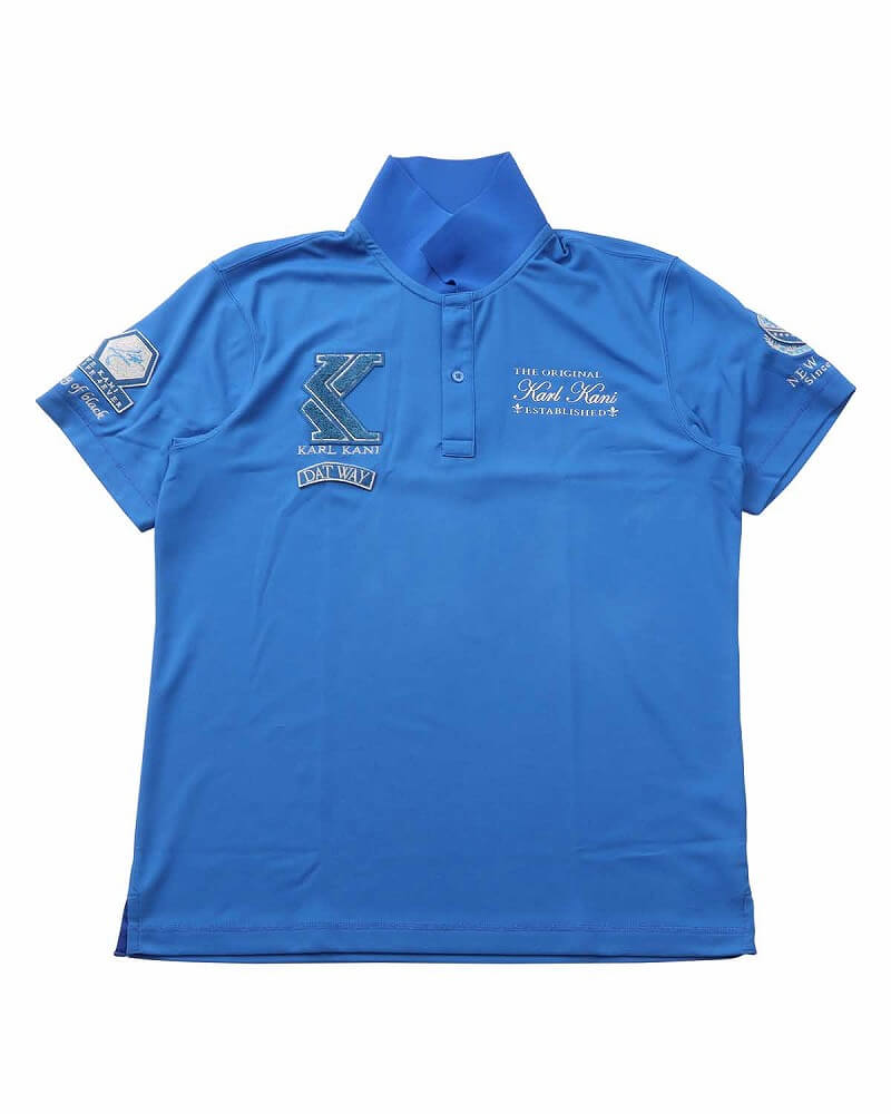 ドライプレミアムワッペンシルバーポロシャツ