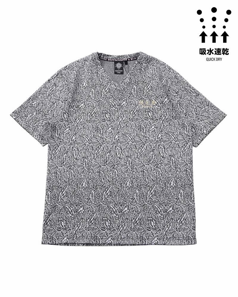 ドライメランジブリスタージャカードVネックTシャツ