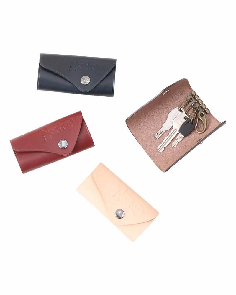 JAPAN本革エンボスロゴキーケース