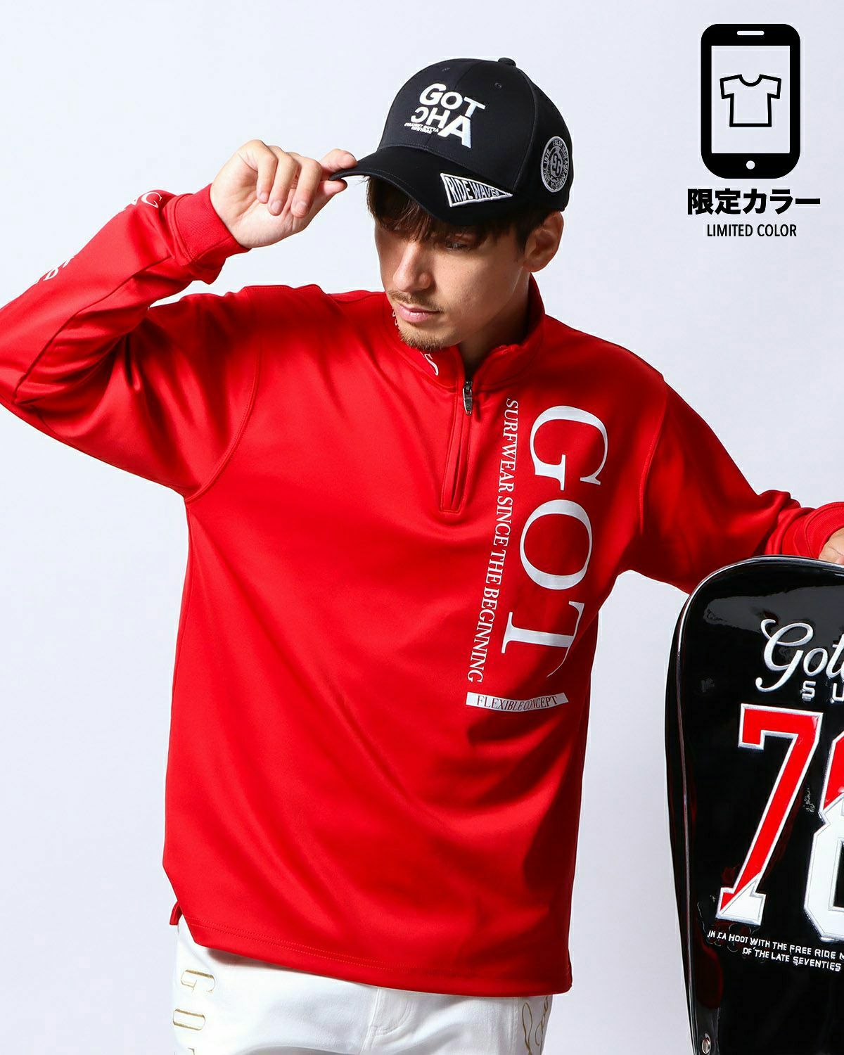 ビッグ ロゴ ベーシック ハーフジップ ロンT