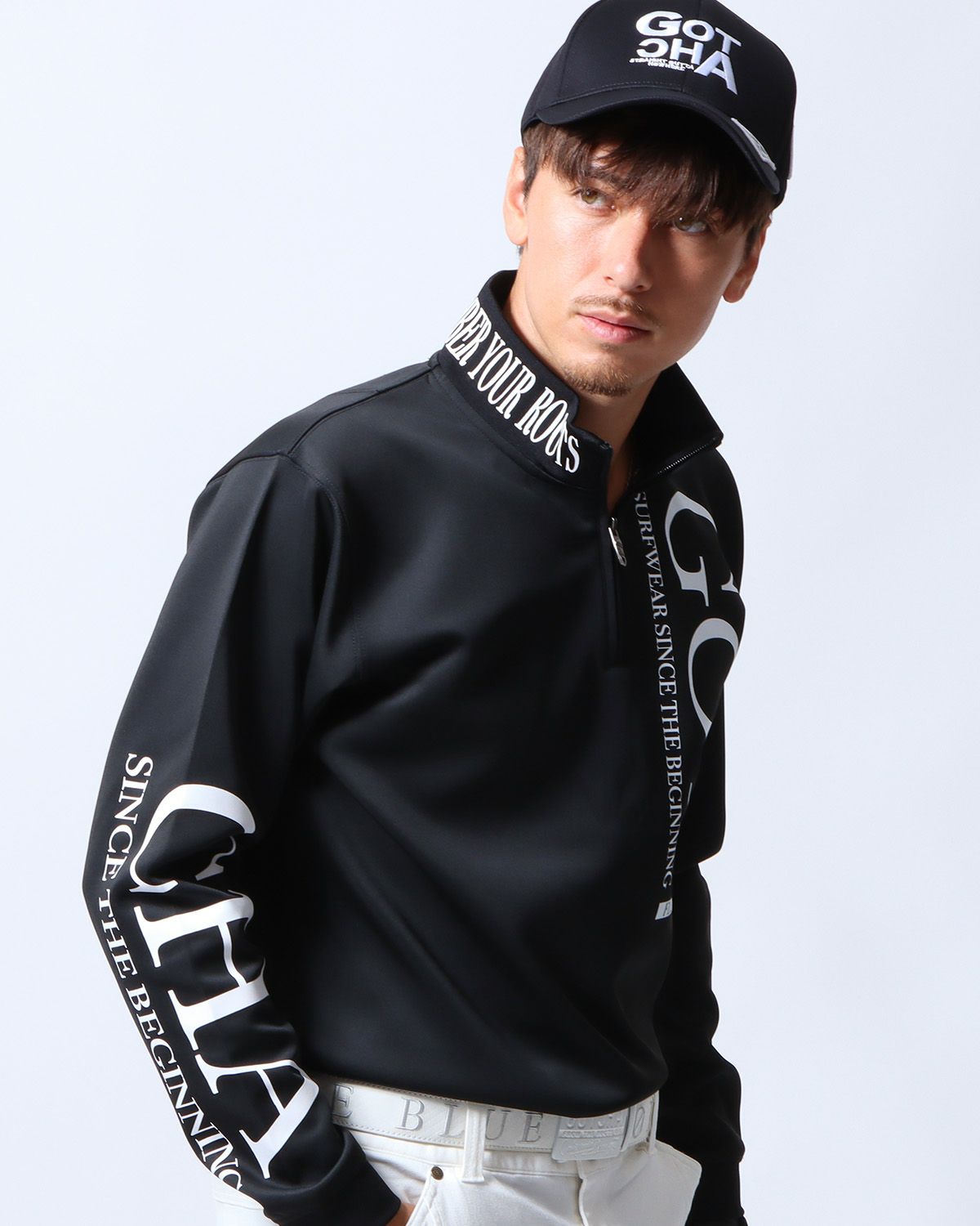 ビッグ ロゴ ベーシック ハーフジップ ロンT