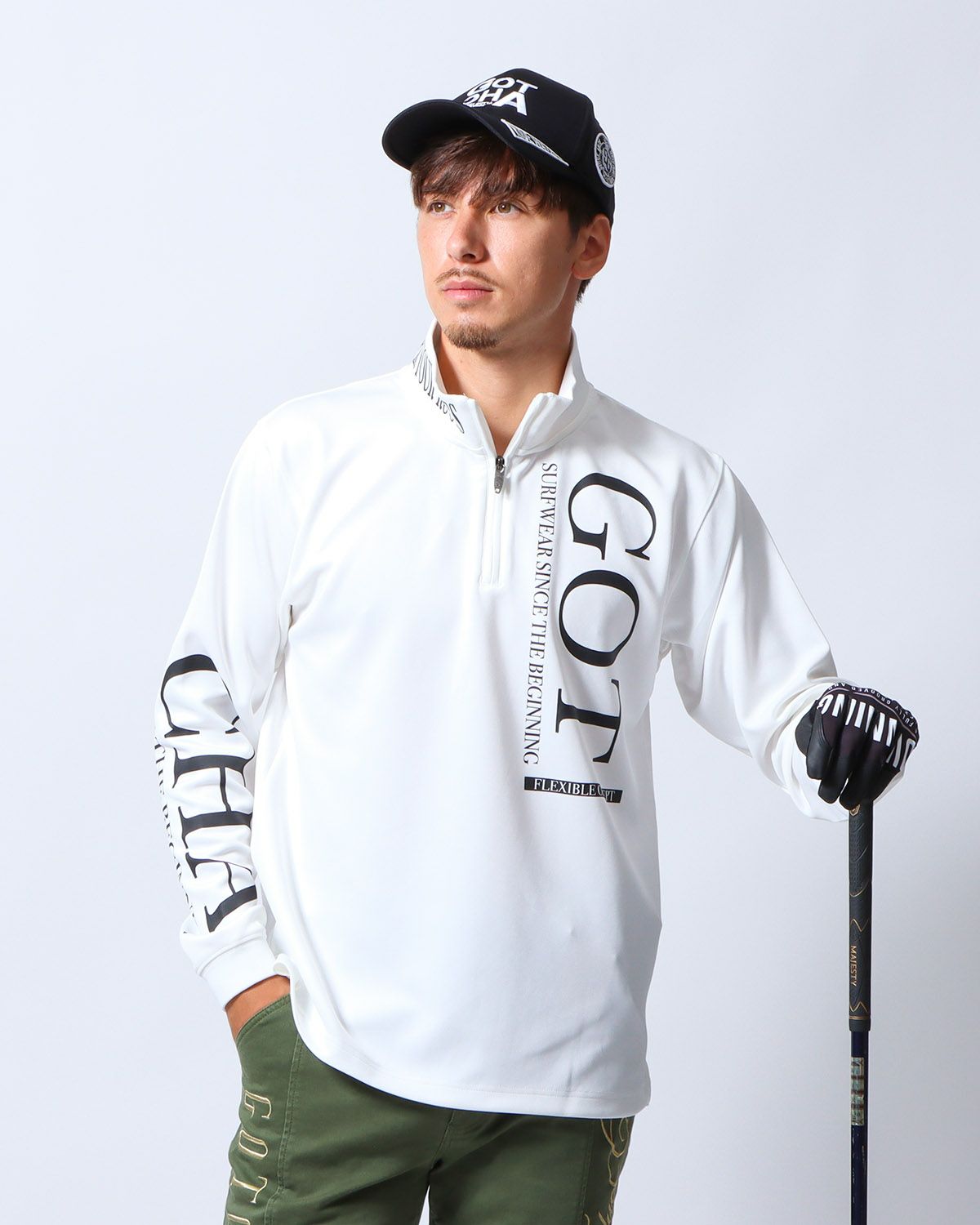 ビッグ ロゴ ベーシック ハーフジップ ロンT