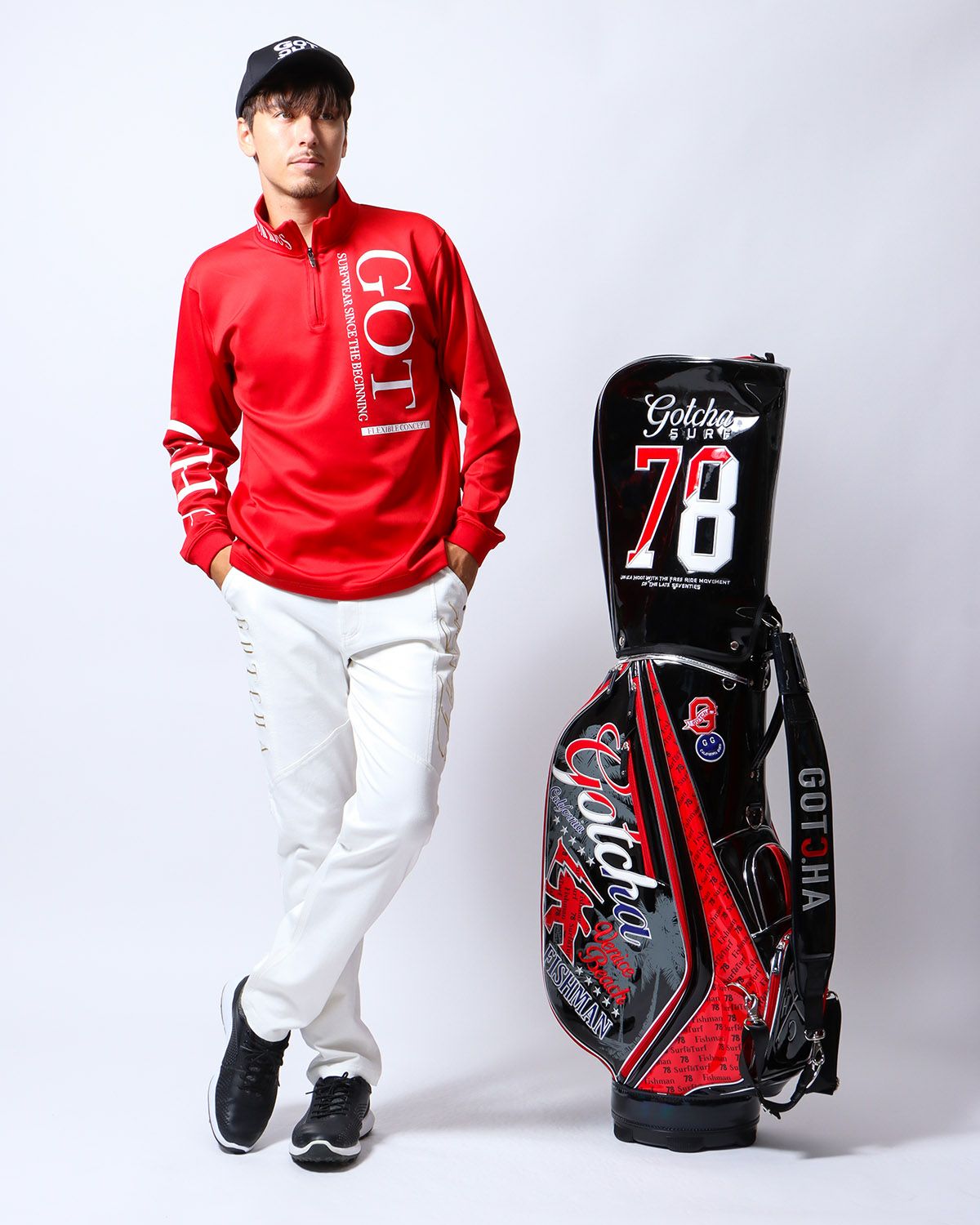 ビッグ ロゴ ベーシック ハーフジップ ロンT