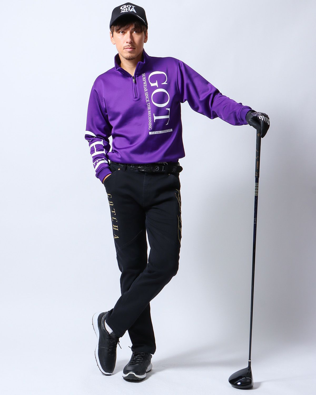 ビッグ ロゴ ベーシック ハーフジップ ロンT