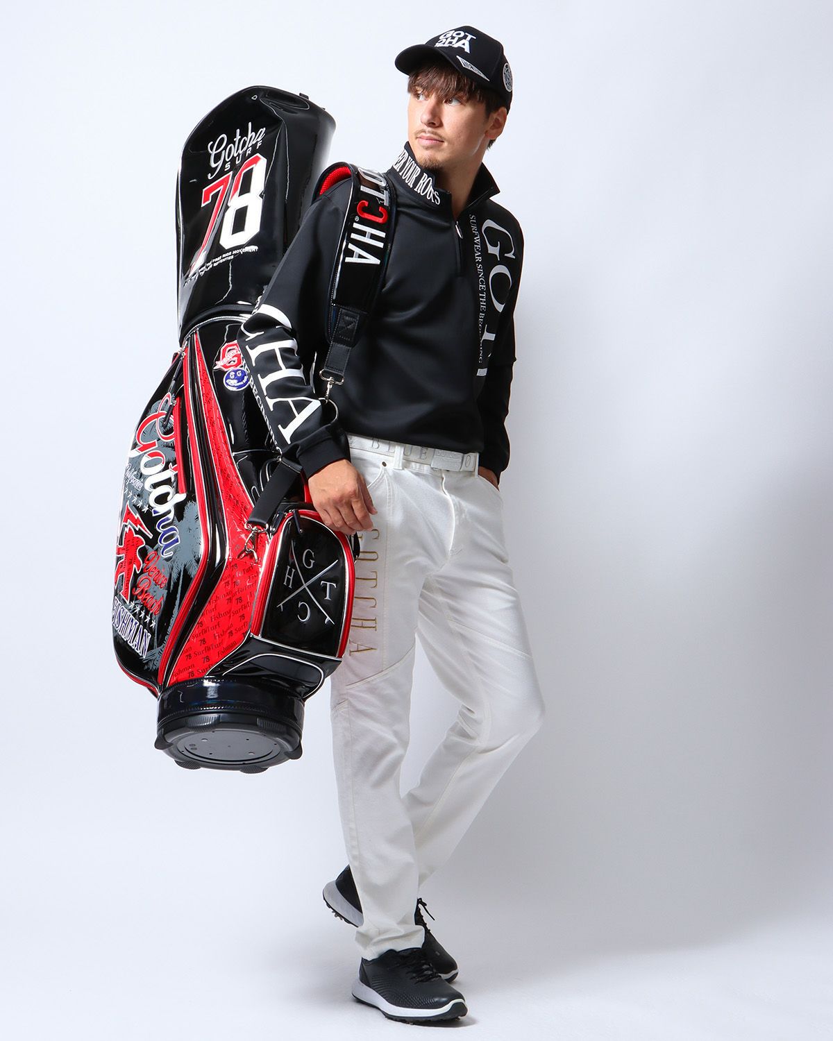 ビッグ ロゴ ベーシック ハーフジップ ロンT