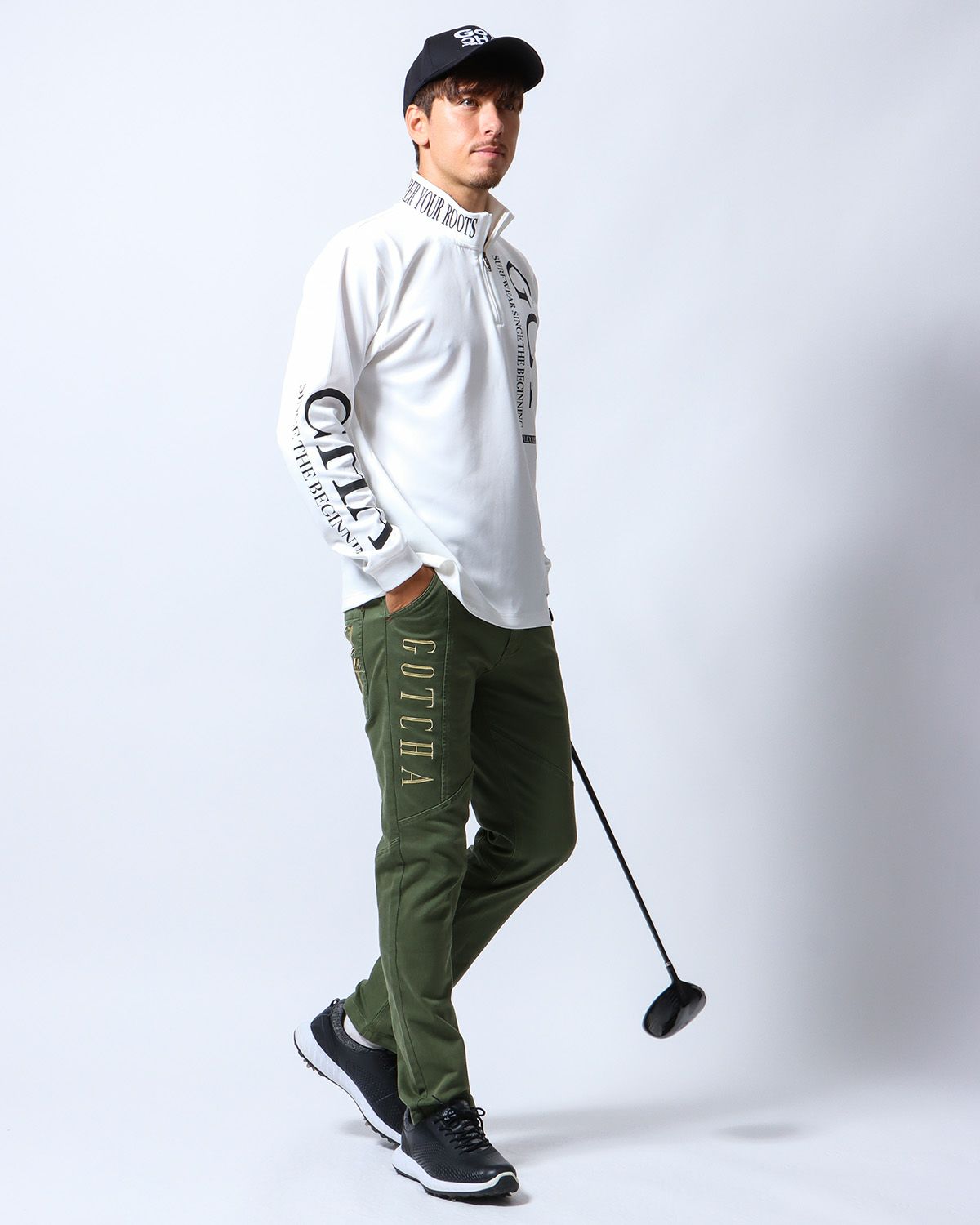 ビッグ ロゴ ベーシック ハーフジップ ロンT