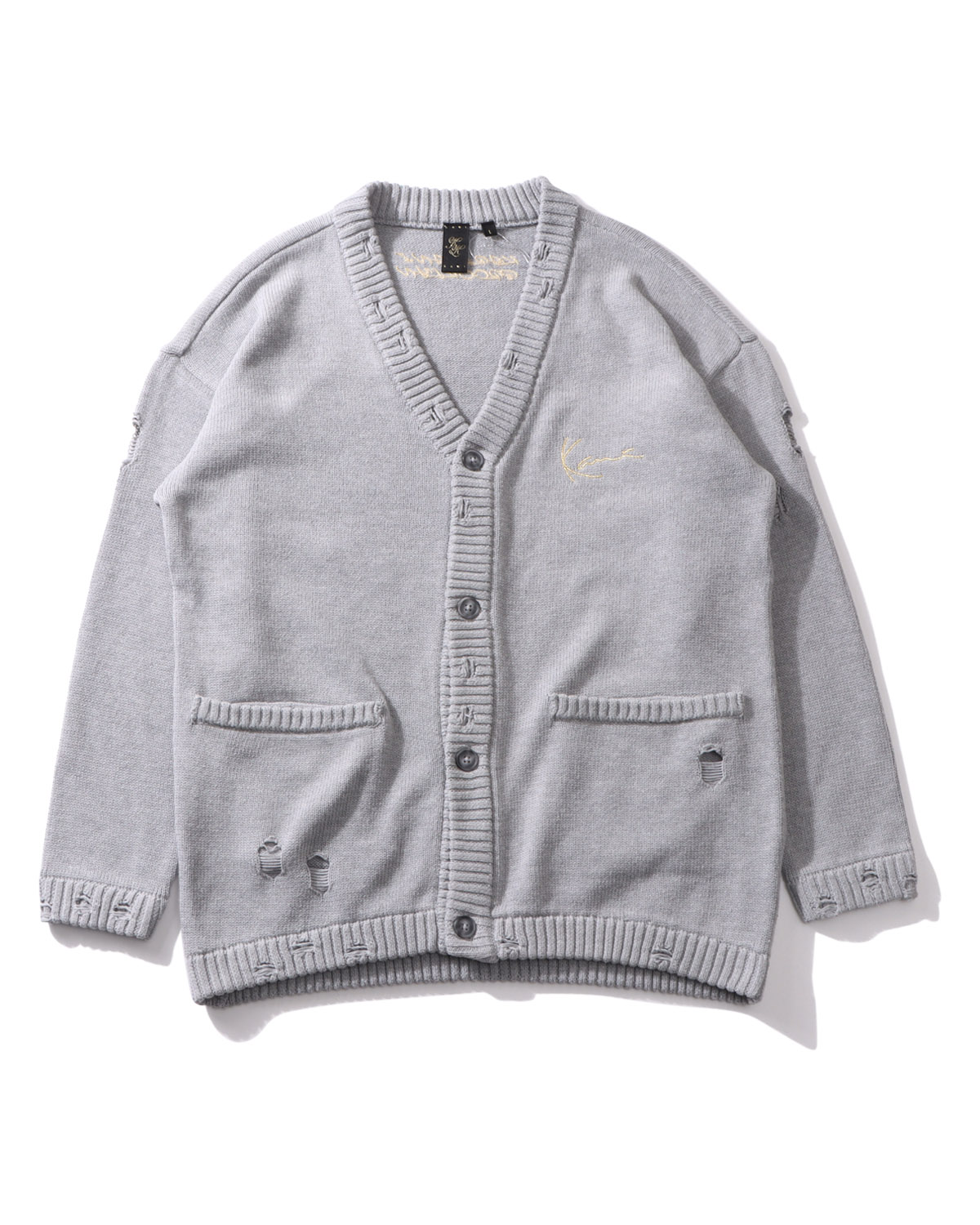 ダメージ カーディガン