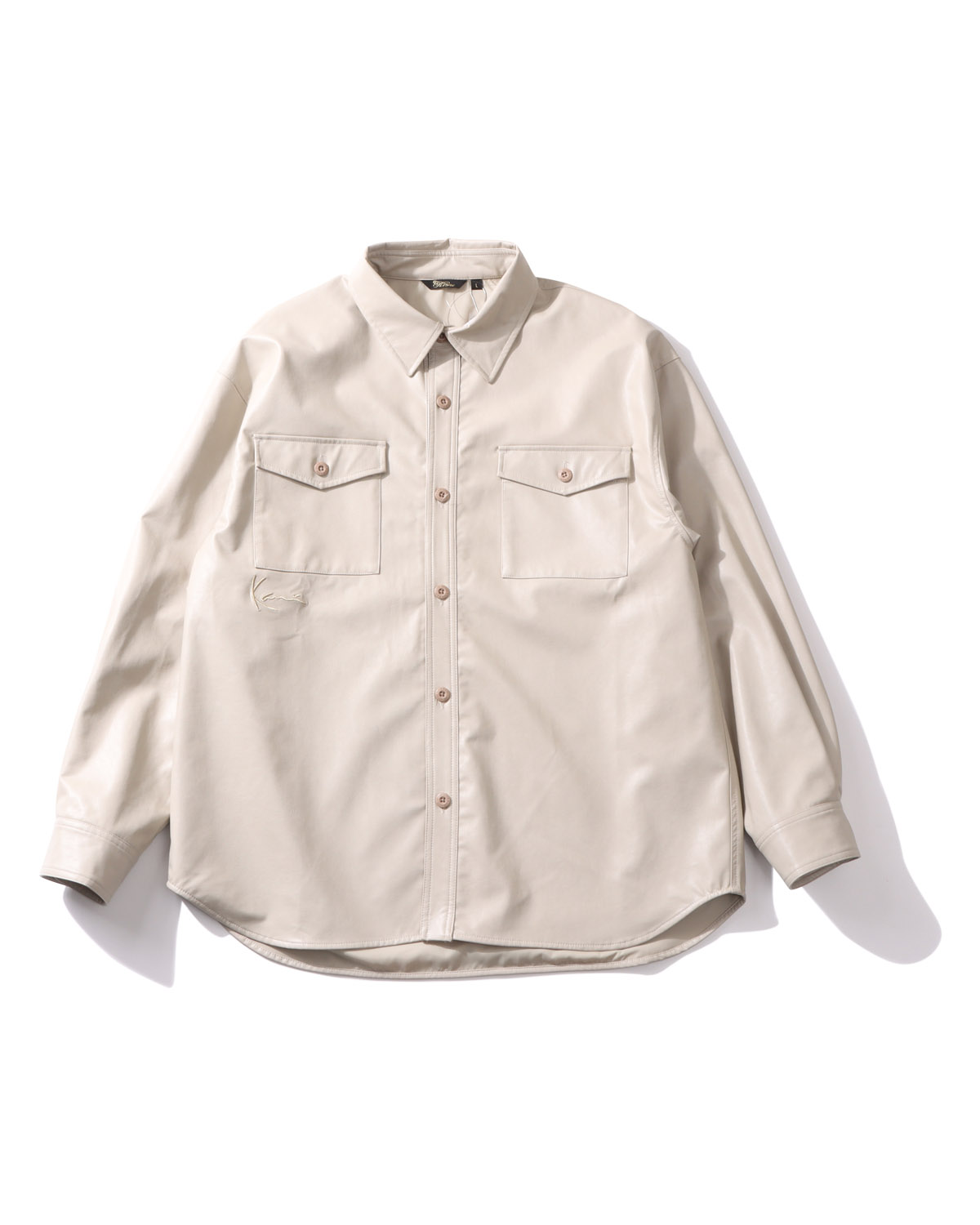 PU レザーシャツ