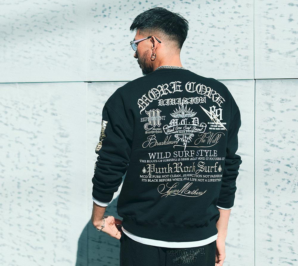 レオパード MIX ロンTブラックスタイリング