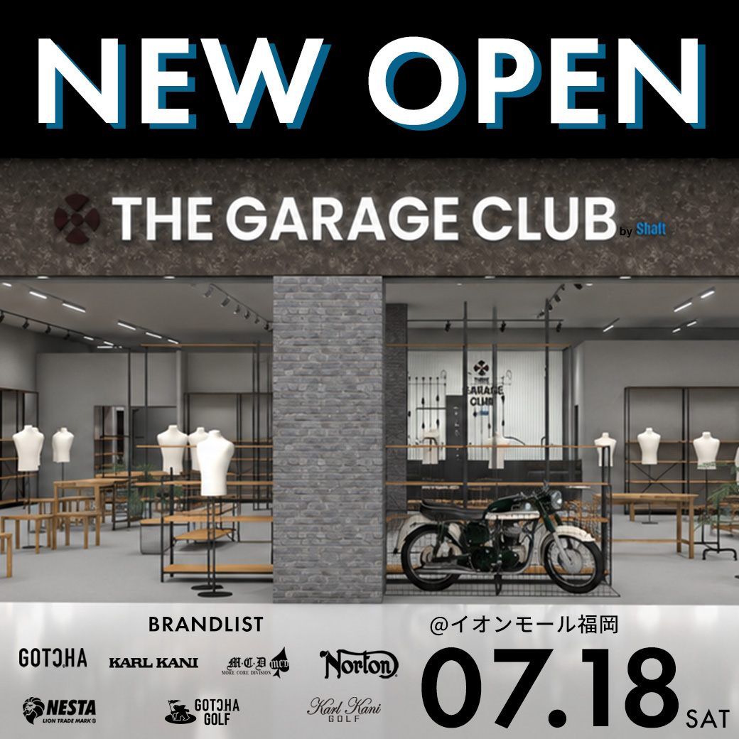 THE GARAGE CLUB 新店オープン