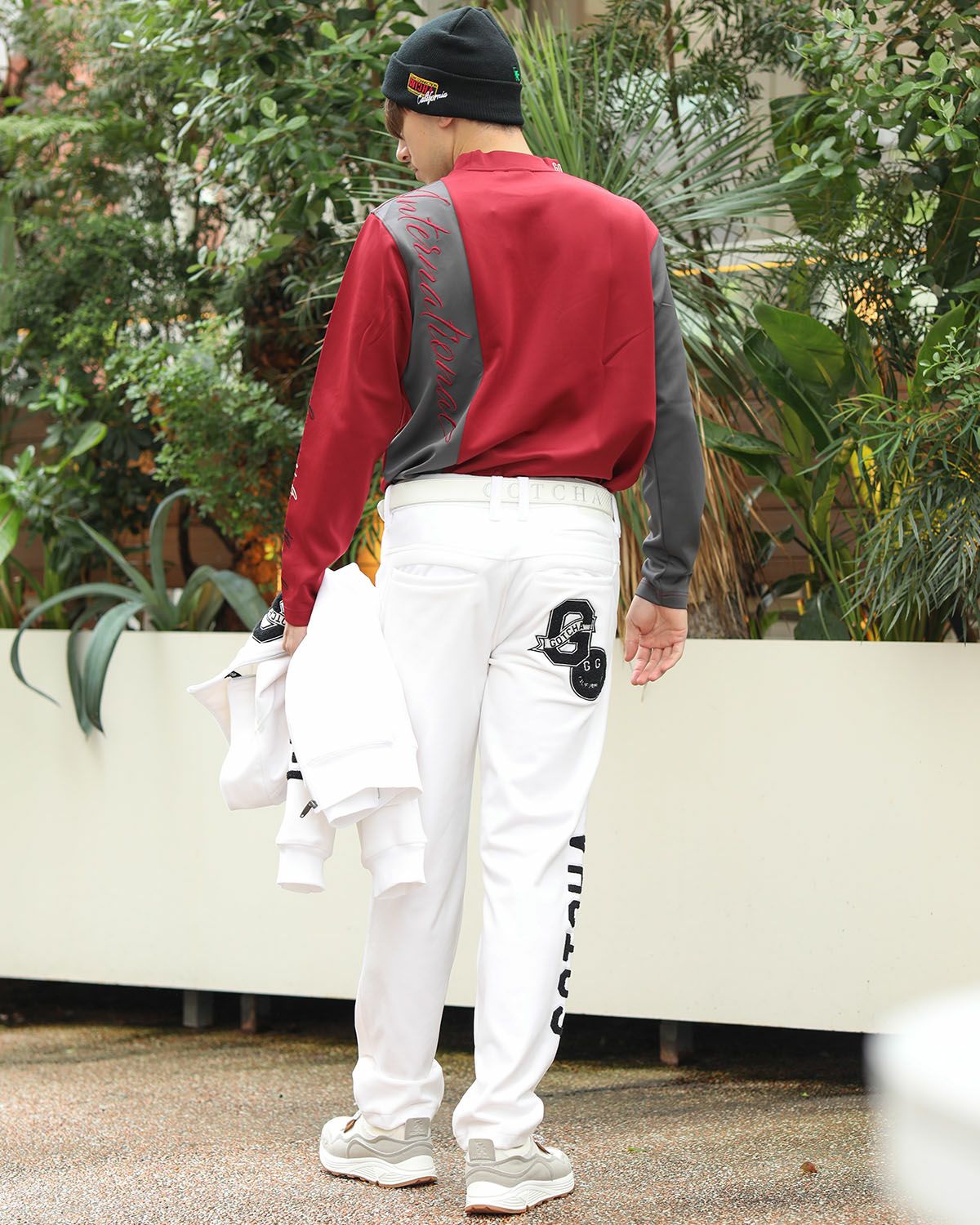 抗菌防臭 カラー切替 ハイネック ロンT