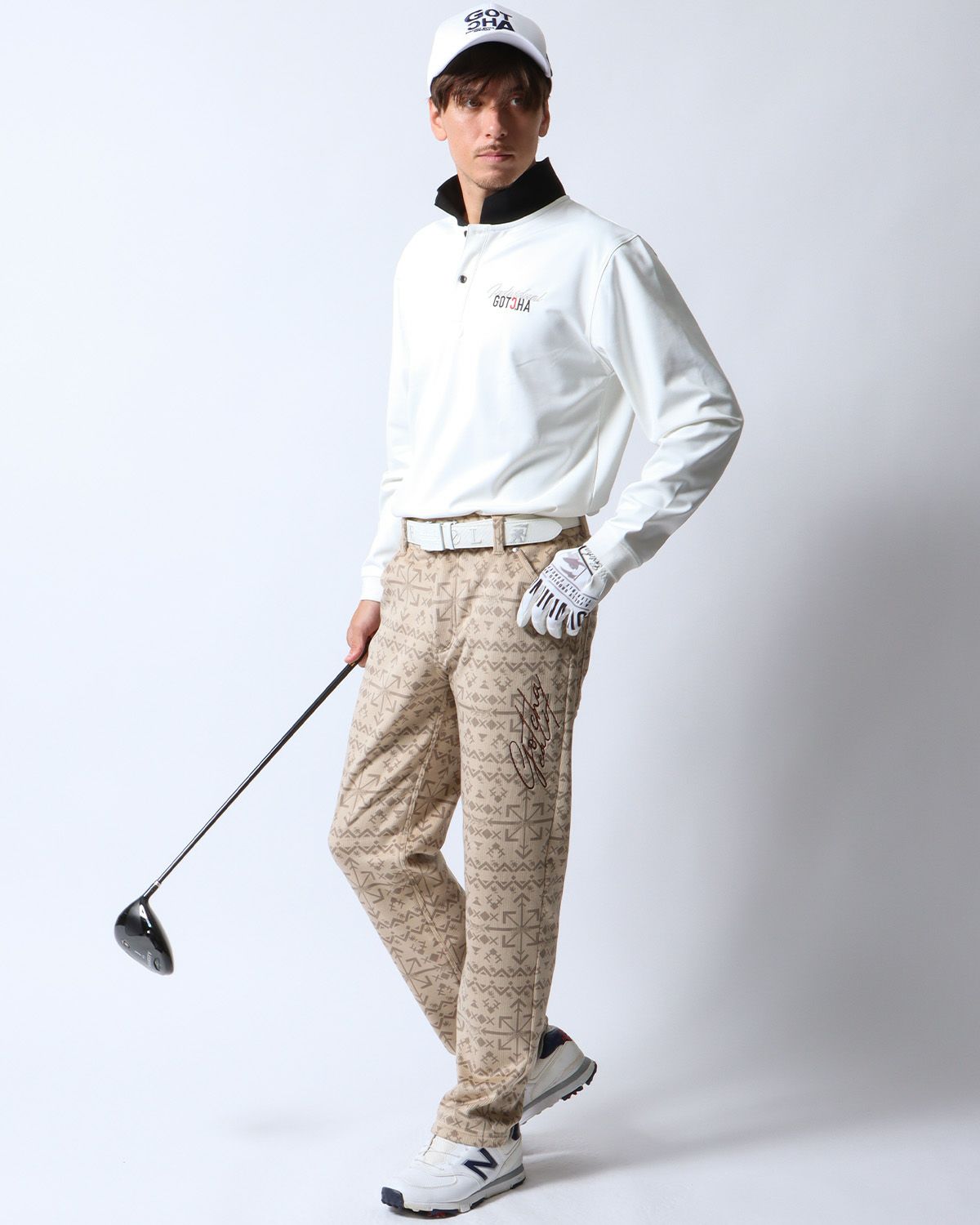 裏起毛 バーティカルロゴ ロングポロ