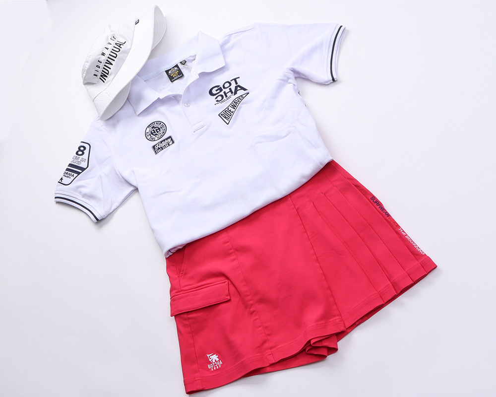 ウィメンズ スーパーストレッチ インナー キュロット スカートピンクコーデ