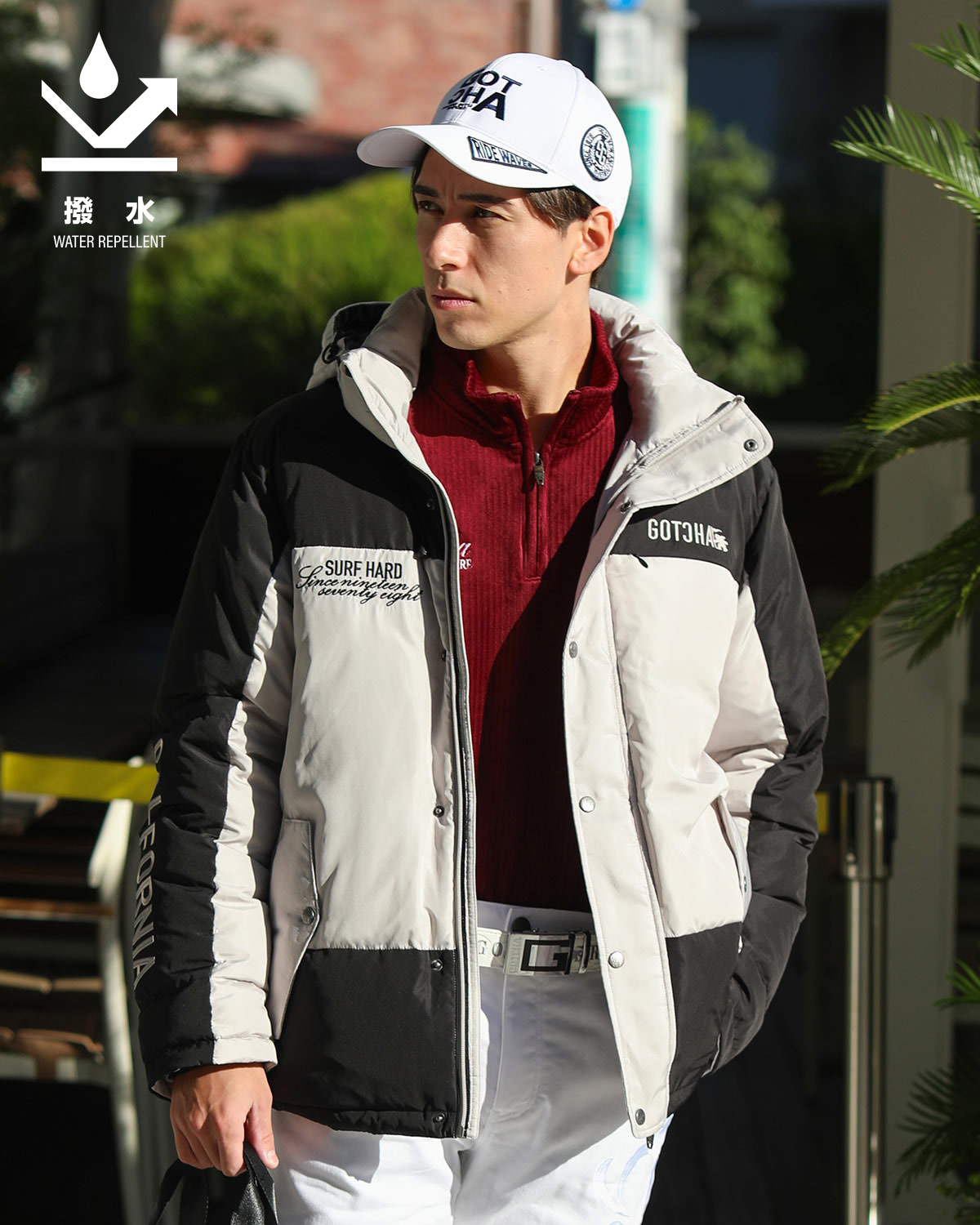 撥水 カラー 切替 ダウンジャケット