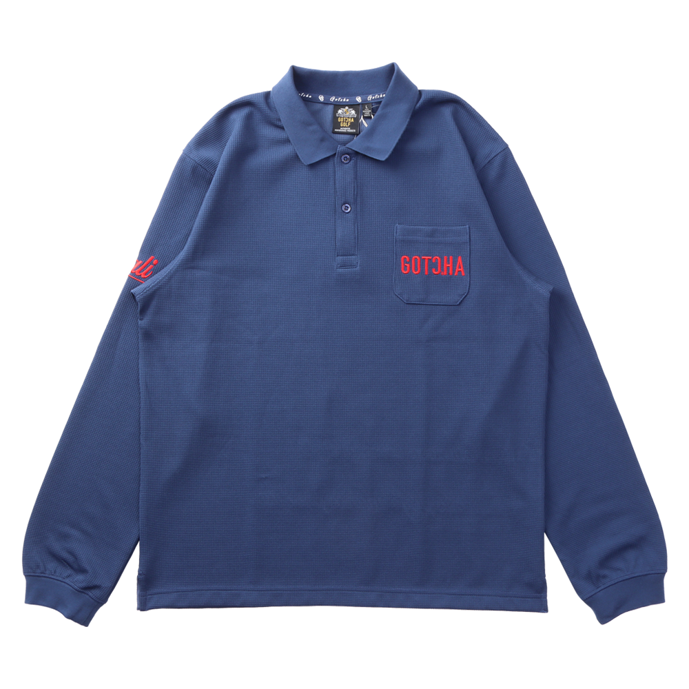 WAFFLE KNIT POLO ワッフル生地ポロ