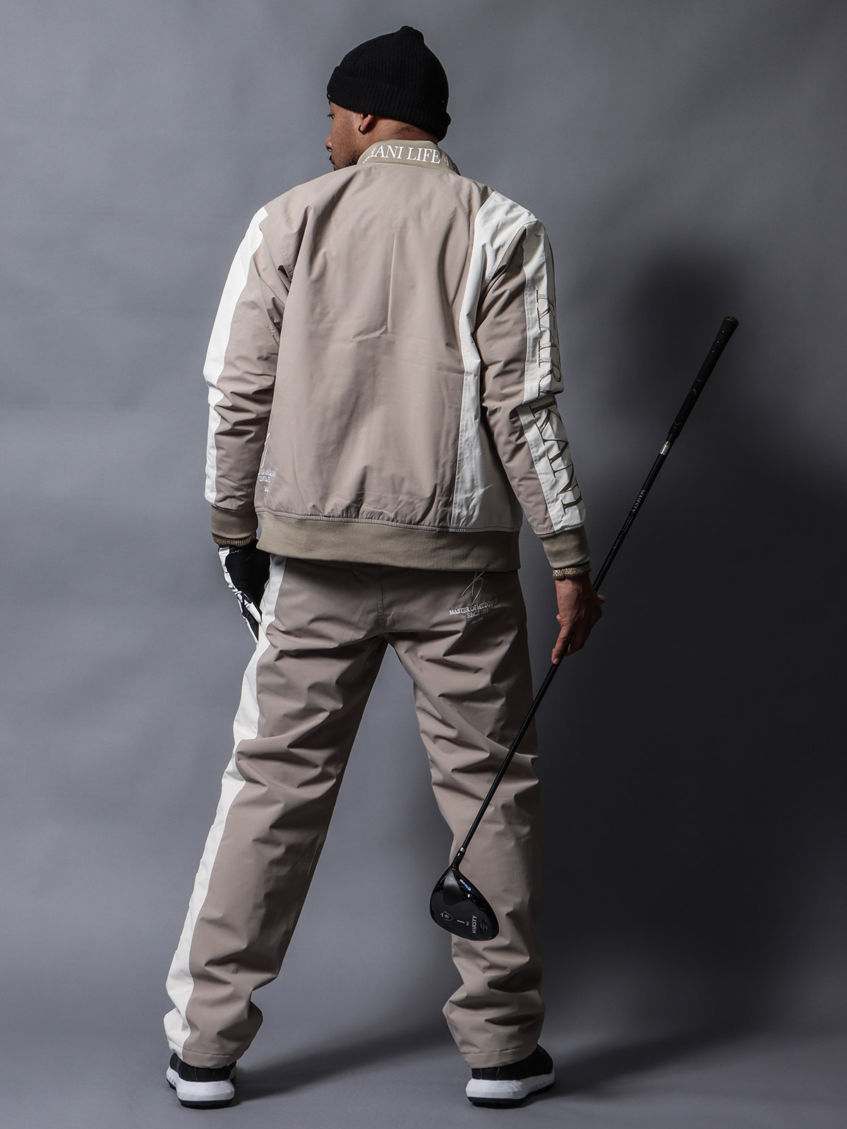 防風 中綿 カラー ブロック セットアップ