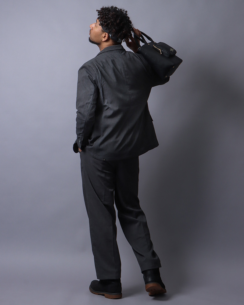 ライト フレッシュ リネンタッチセットアップチャコール