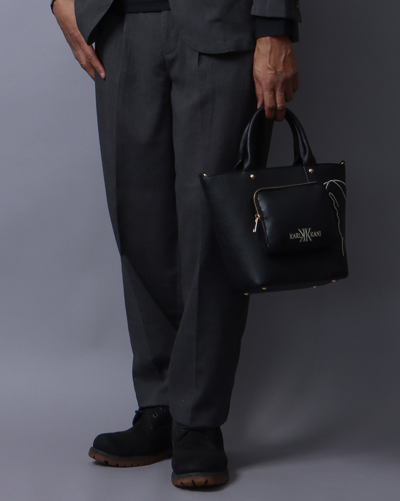 ライト フレッシュ リネンタッチセットアップチャコールロングパンツ