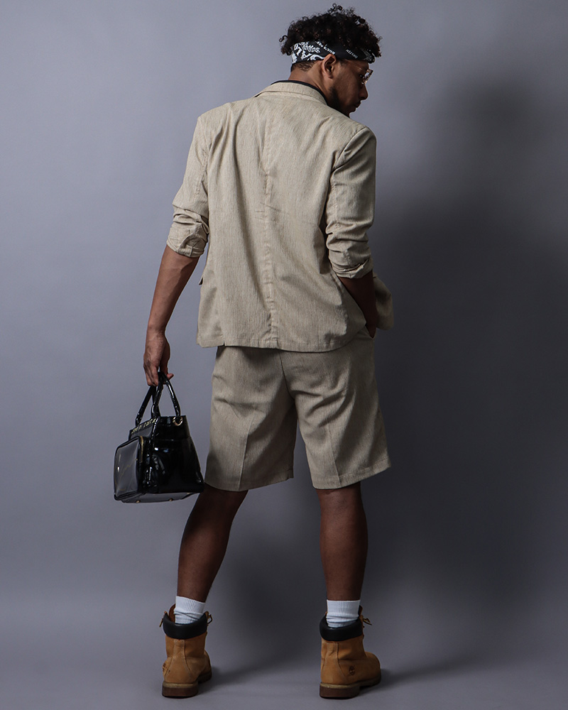 ライト フレッシュ リネンタッチセットアップモカチャ