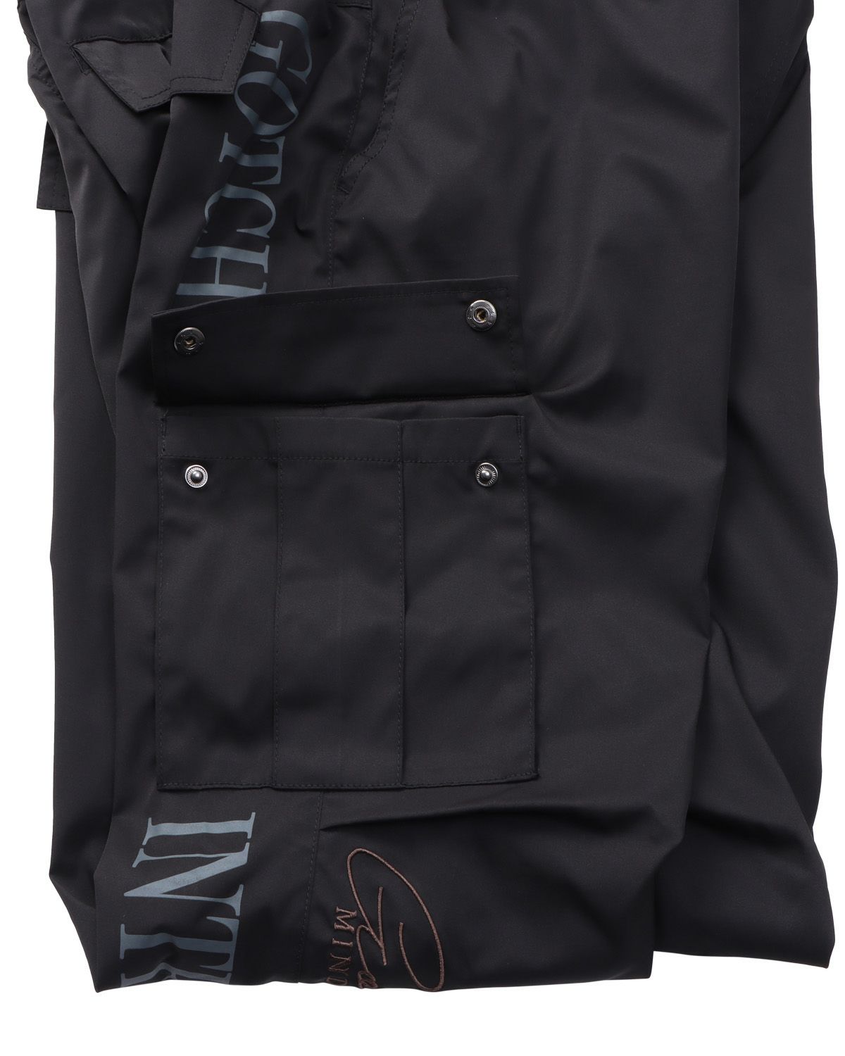 ストレッチ 縦ロゴ ツイル イージー カーゴパンツ