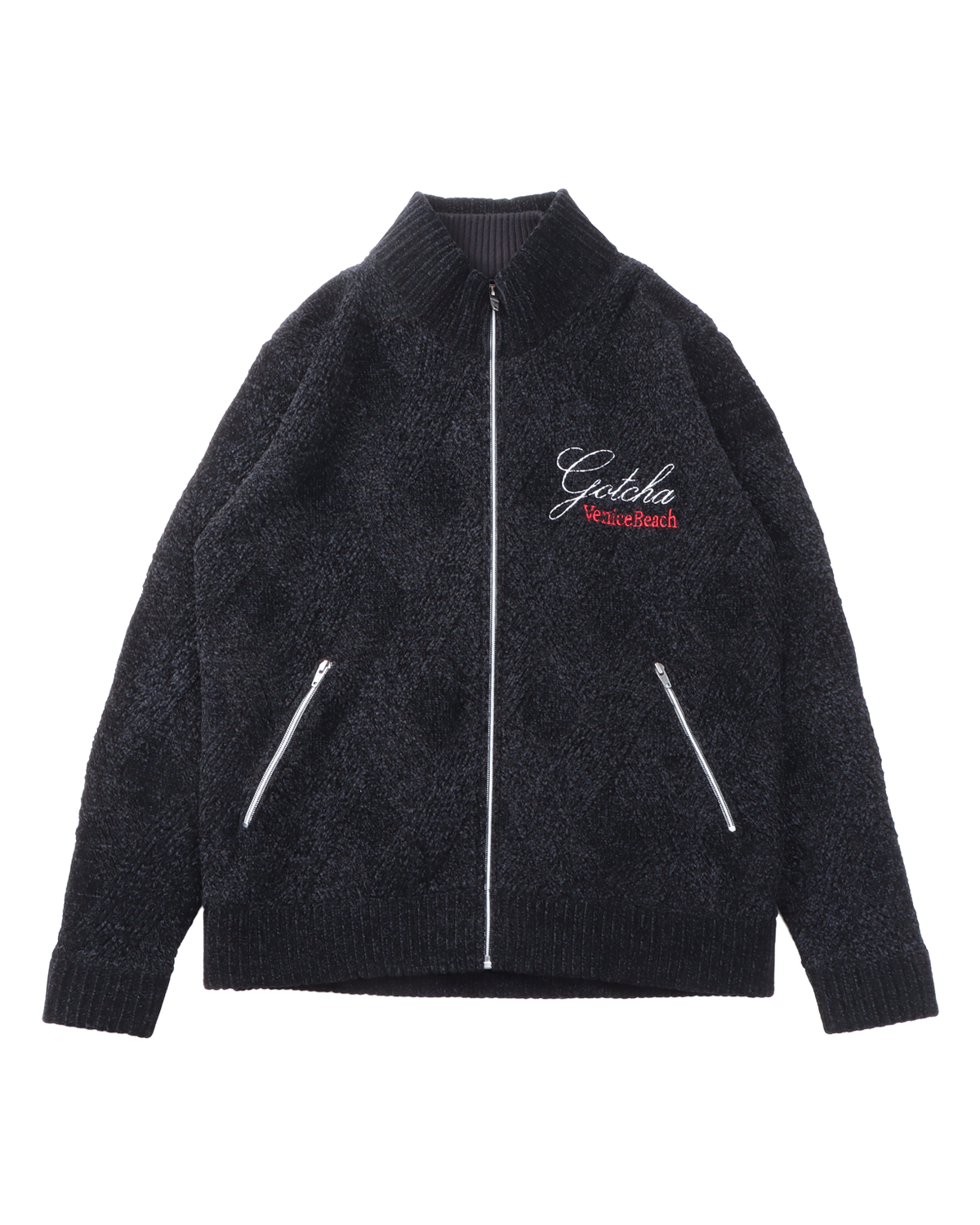 静電気防止 モール Wフロント スタンド ブルゾン