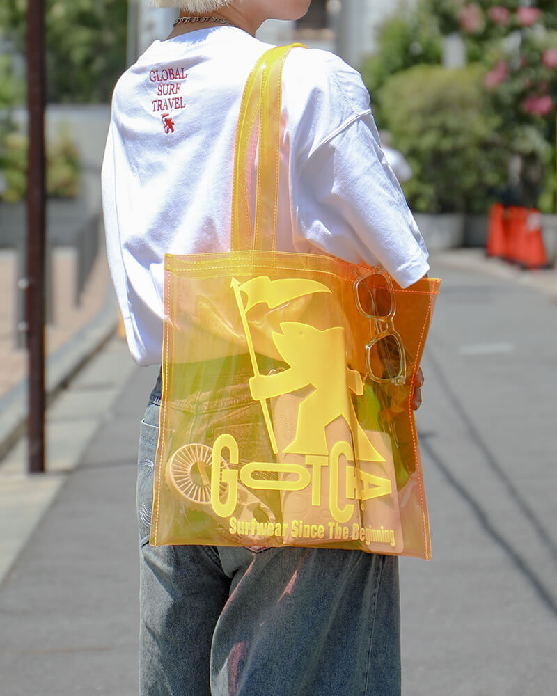 PVC トート ネオン バッグネオンオレンジ