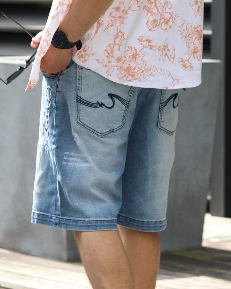 ライトオンス ワイドデニム ショーツコーデ