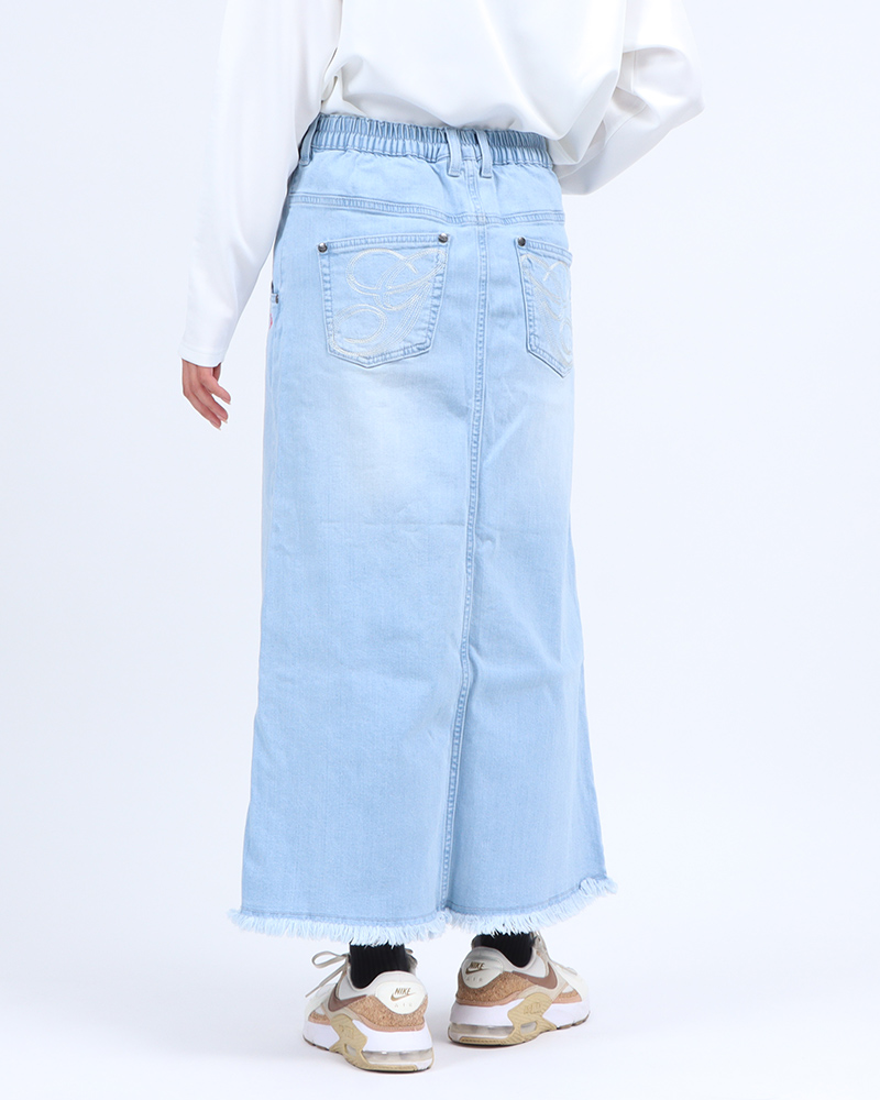 ウィメンズ ストレッチ フロントスリット ロングスカート