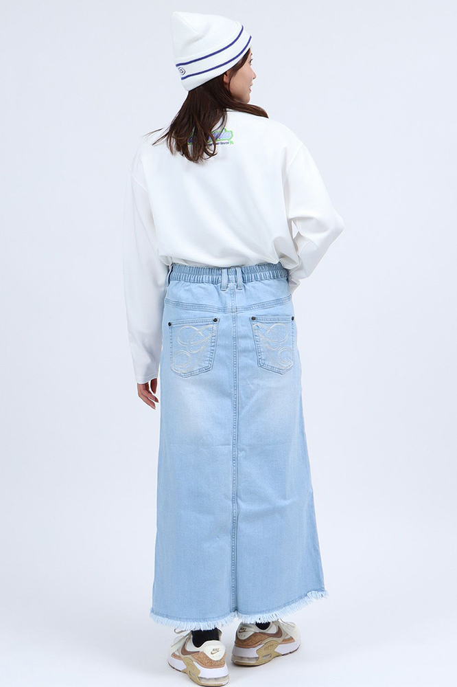 ウィメンズ ストレッチ フロントスリット ロングスカート