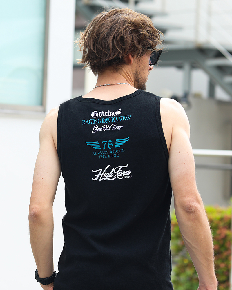 テレコ生地 抗菌防臭 夏 メンズ タンクトップ