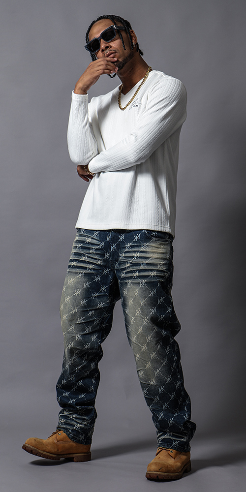 ケーブル ブリスター Vネック ロンT