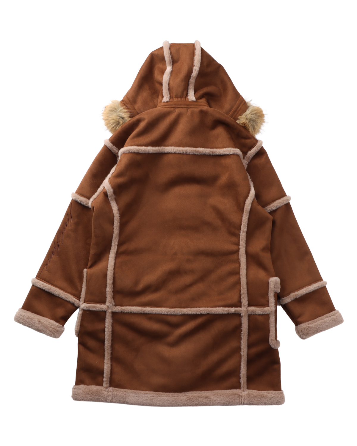 ファーフード 脱着 フェイクムートン ロングコート