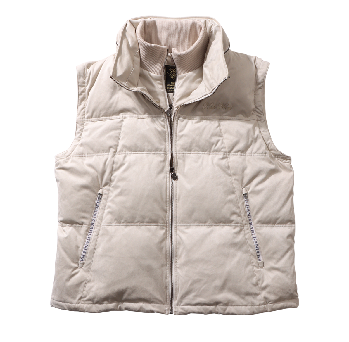 ポリスウェード Wフロント 袖脱着 ダウンジャケット