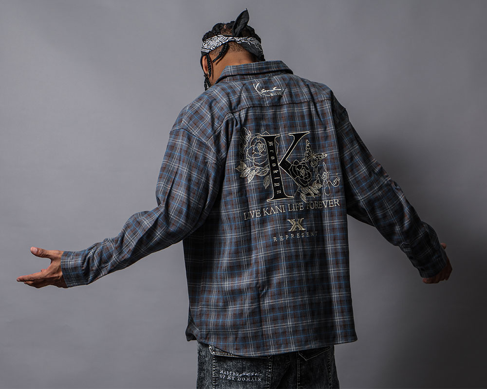 BIG K ドロップショルダー チェックシャツコーデ