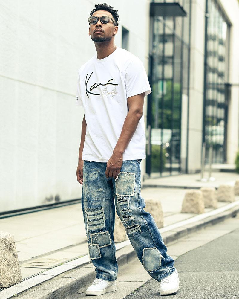 ハイブリッド メタリック Tシャツコーデ