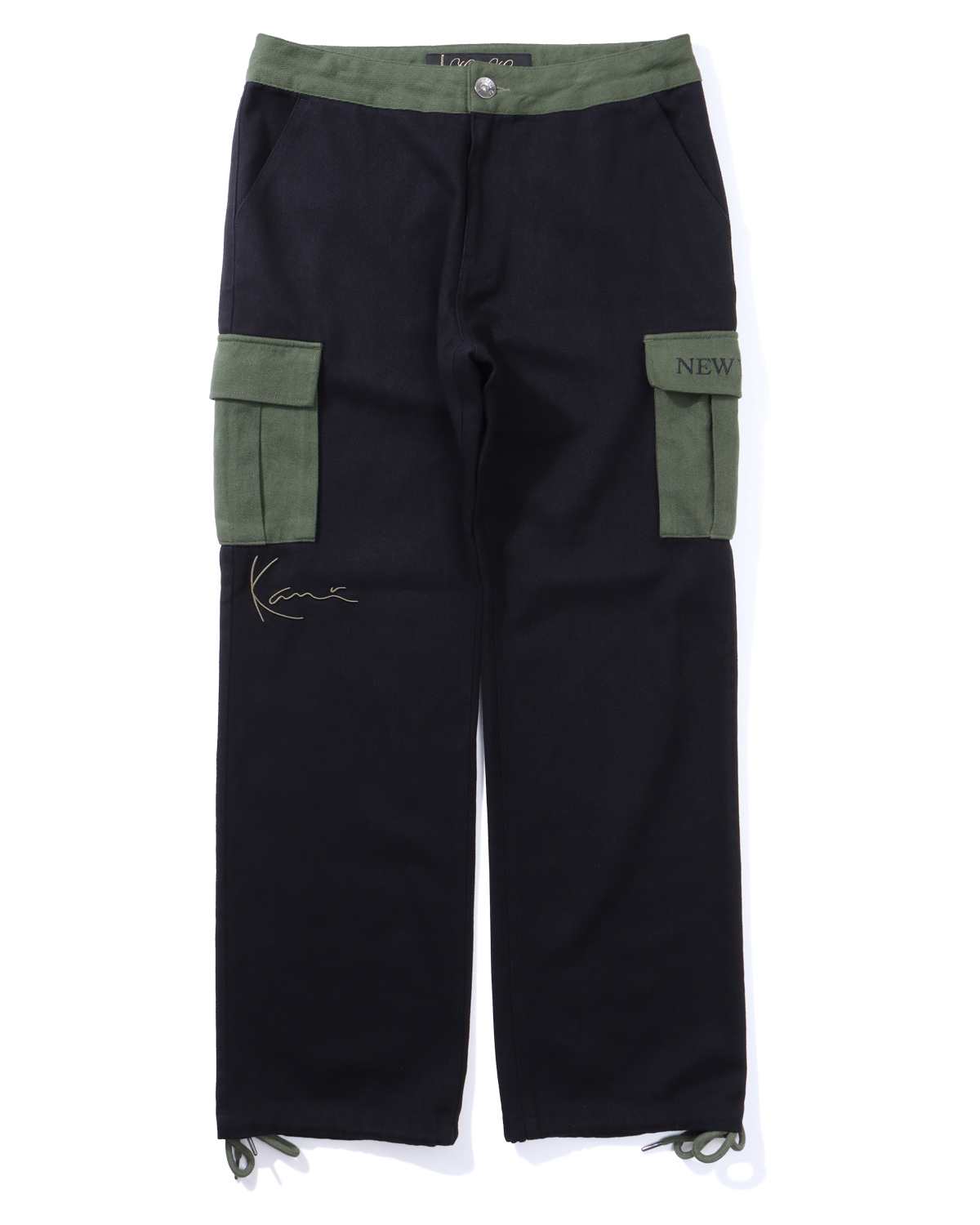 カラーブロックカーゴパンツ