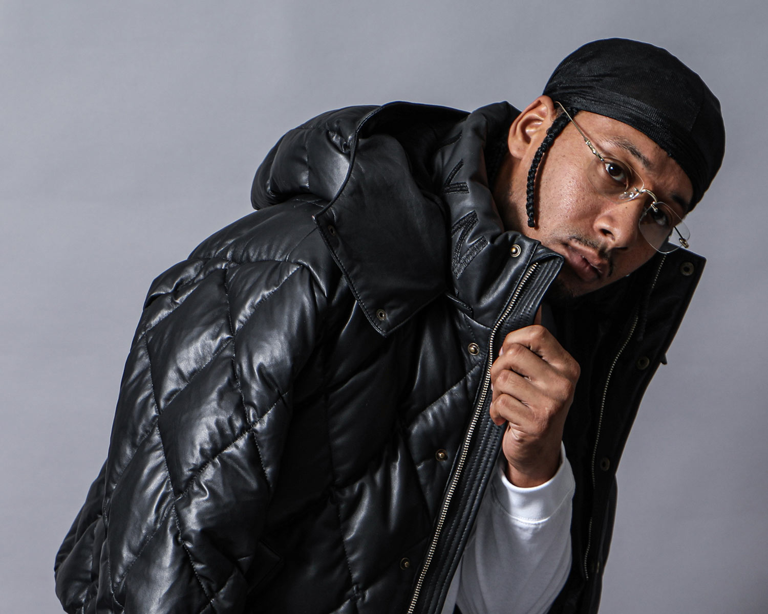 Premium フード脱着 本革 ダイヤ キルトダウン