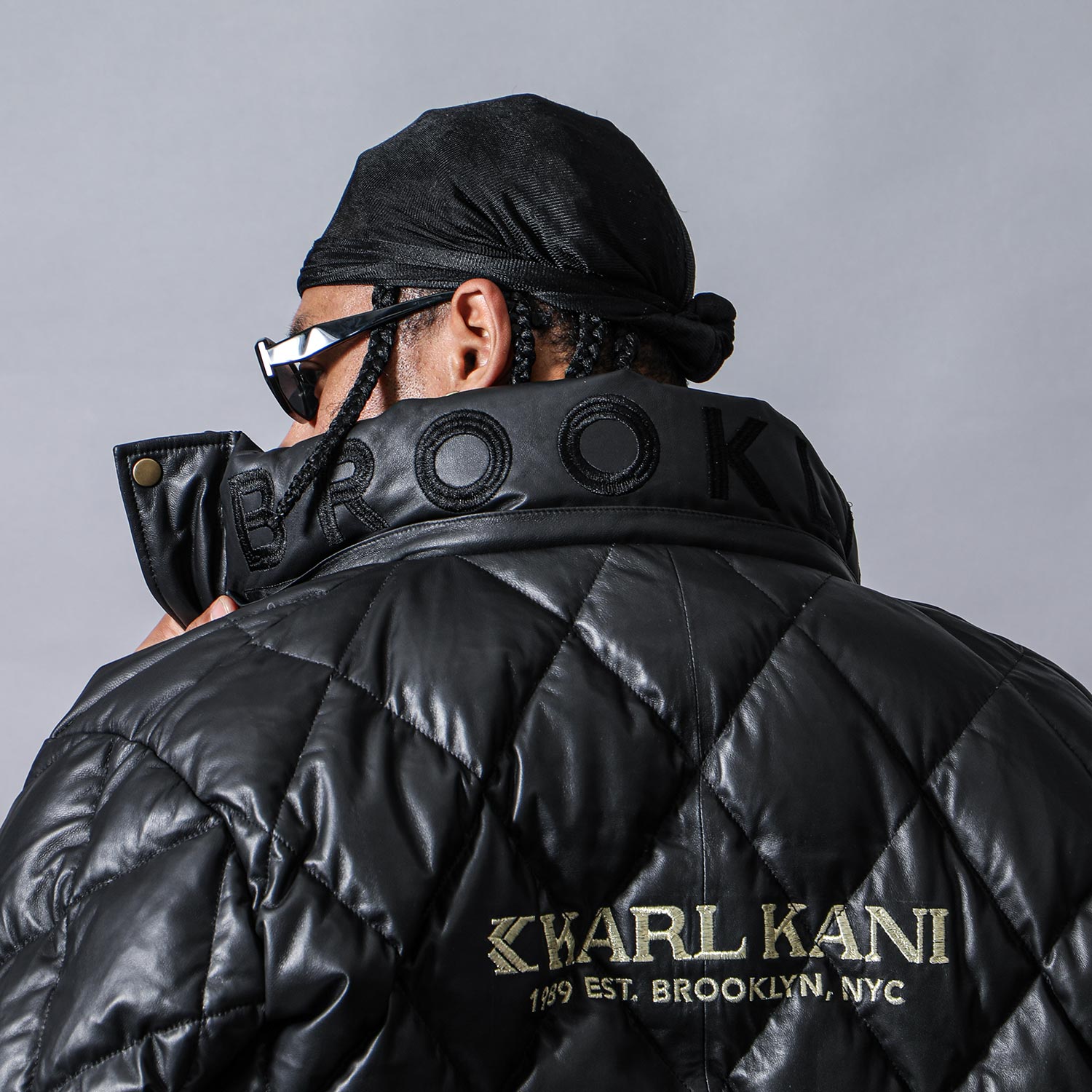 Premium フード脱着 本革 ダイヤ キルトダウン