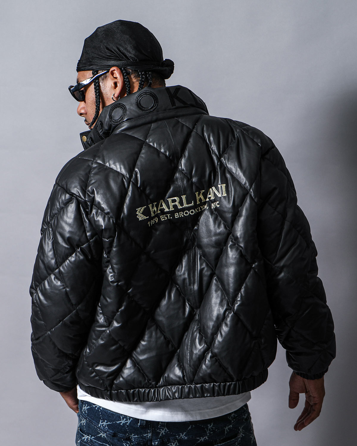 Premium フード脱着 本革 ダイヤ キルトダウン