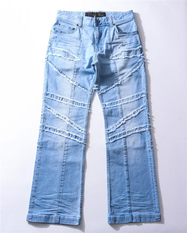 SL ストレッチ フリンジ フレア デニムパンツ