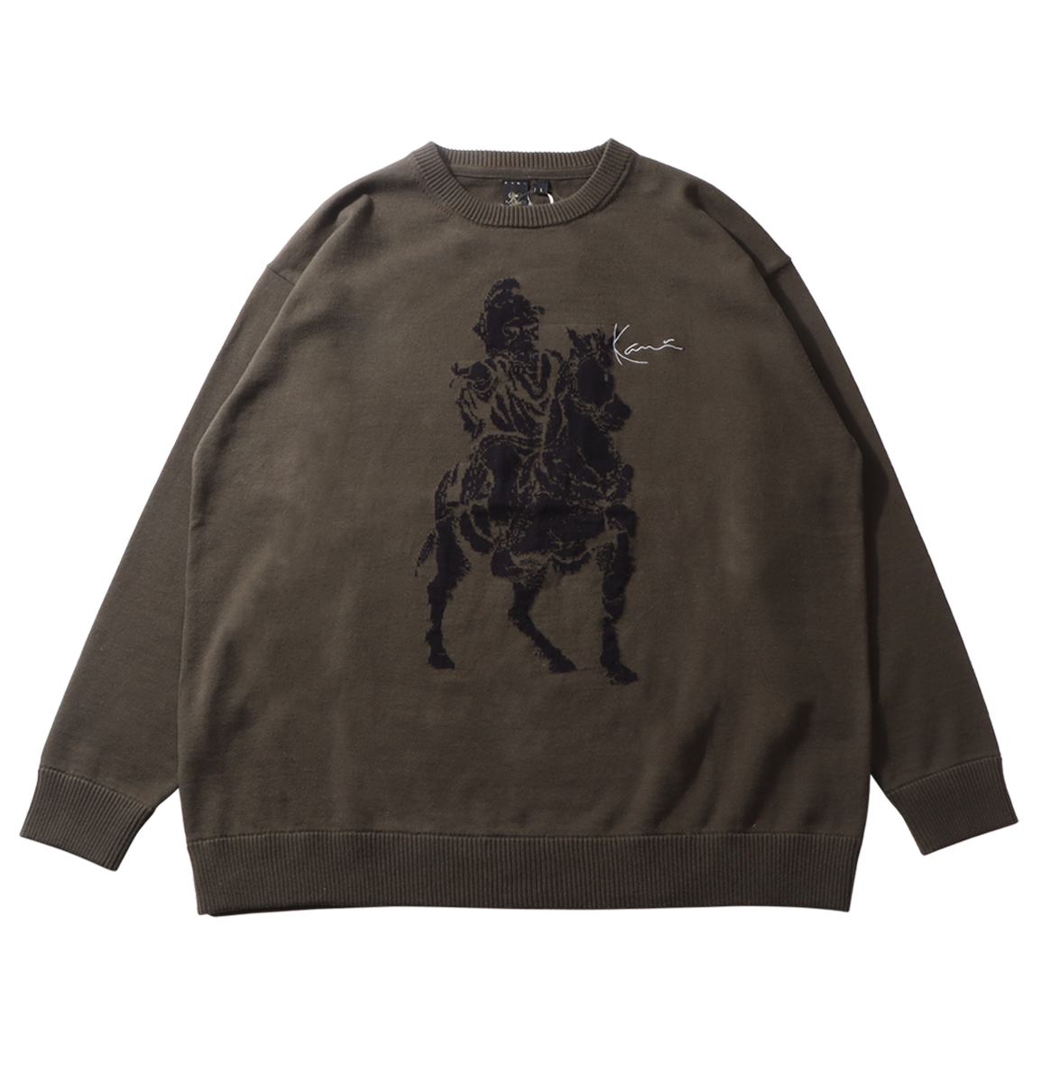 ウォッシャブル ジャカード ニットセーター