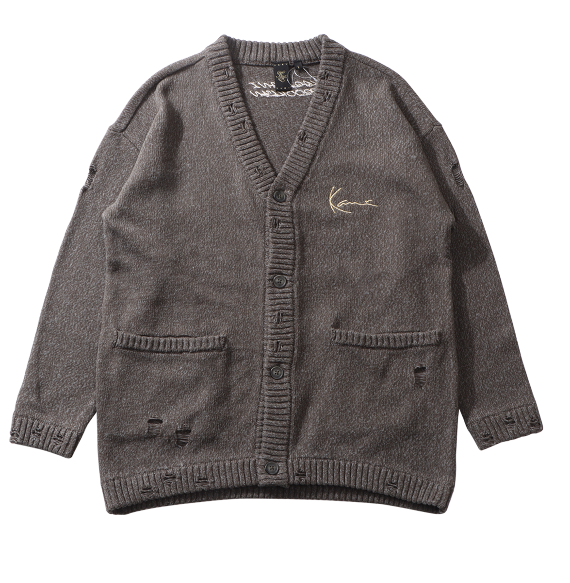 ダメージ カーディガン