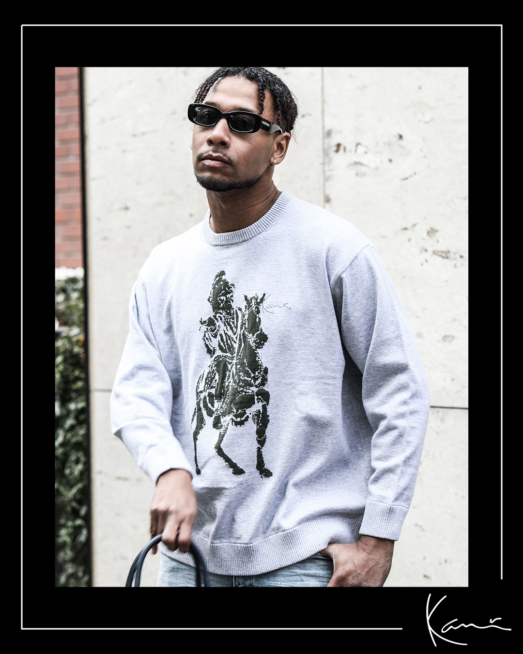 ウォッシャブル ジャカード ニットセーター