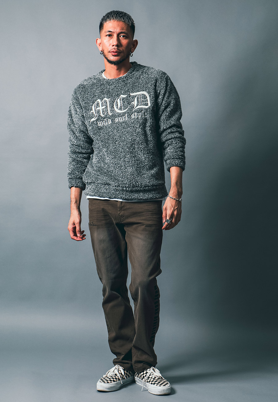 杢ボア トレーナー