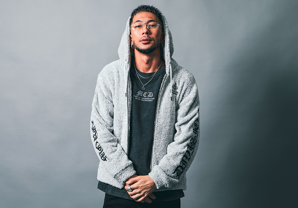 杢ボア フルジップ パーカー