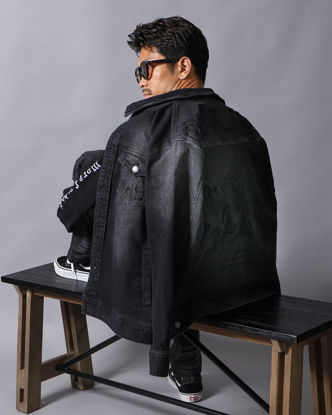 ストレッチ ブラック デニムジャケット