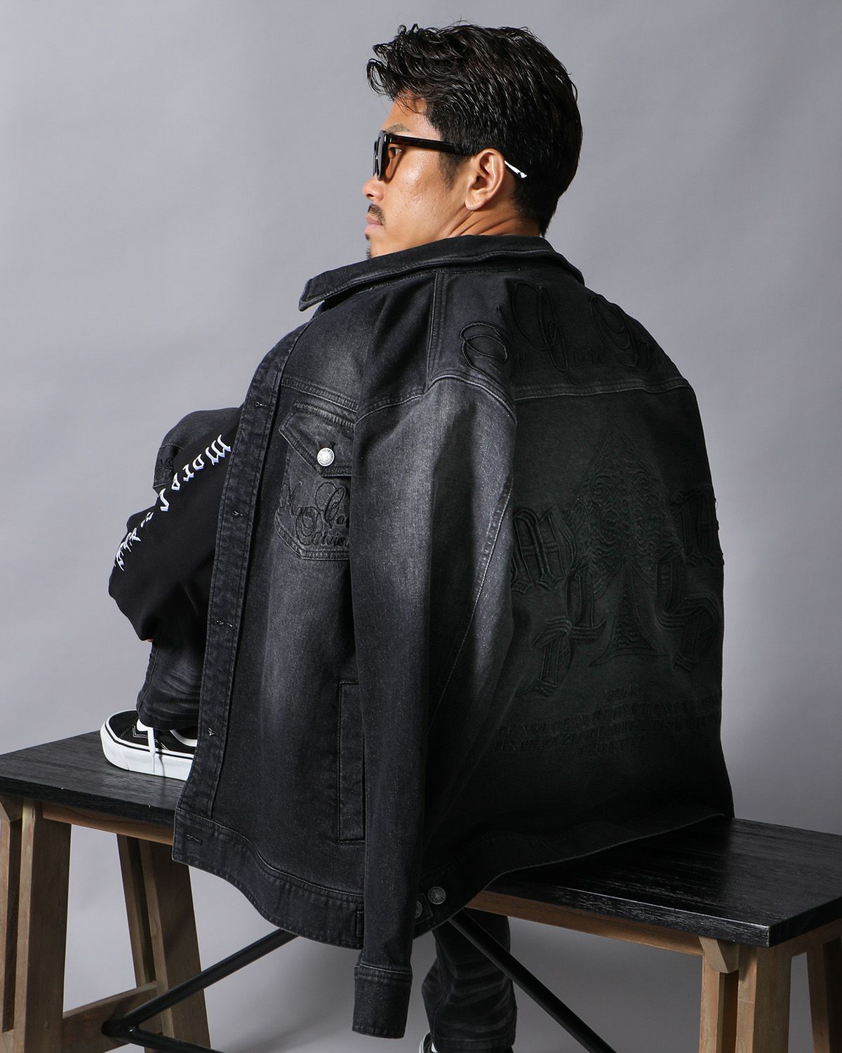 ストレッチ ブラック デニムジャケット